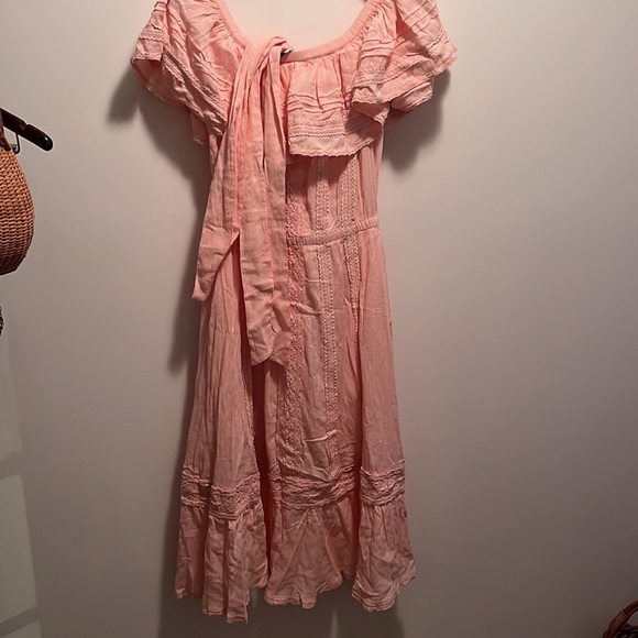 SPELL Cassie Lace Gown in Petal Size Small NWT - Picture 7 of 16